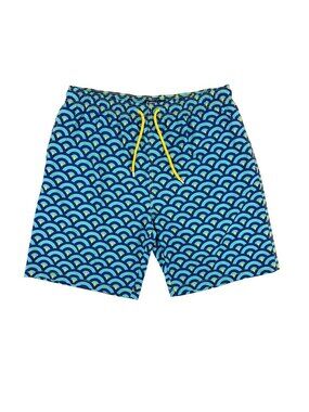 Capelle Miami Clouds Mens 3XL Hybrid Swim Trunks Compression Shorts Lined Blue